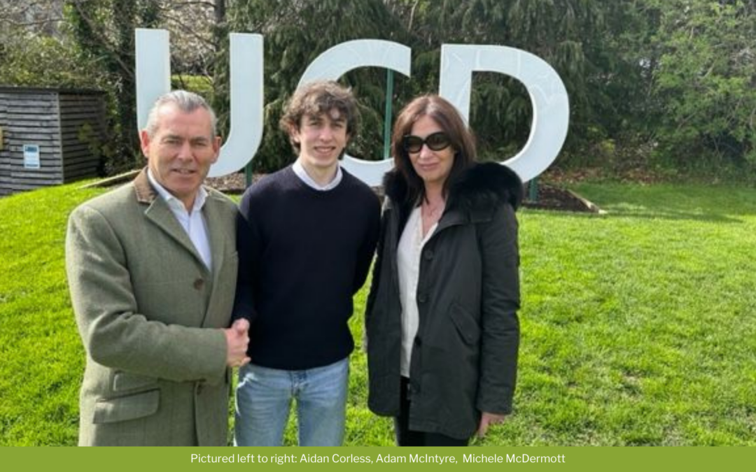 Recipient of The Dr.Seamus McDermott Scholarship at UCD Announced